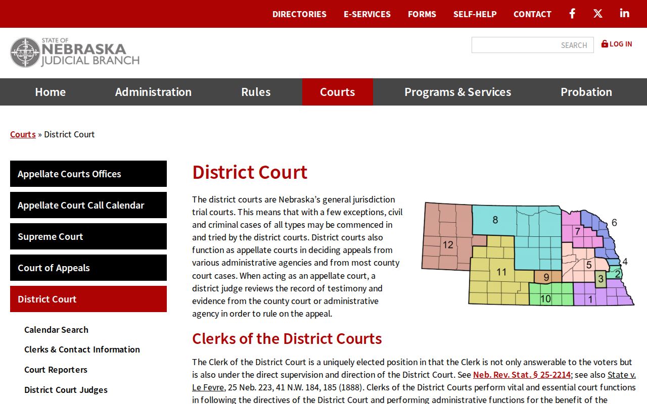 Garden County civil docket District Court jurisdiction overview