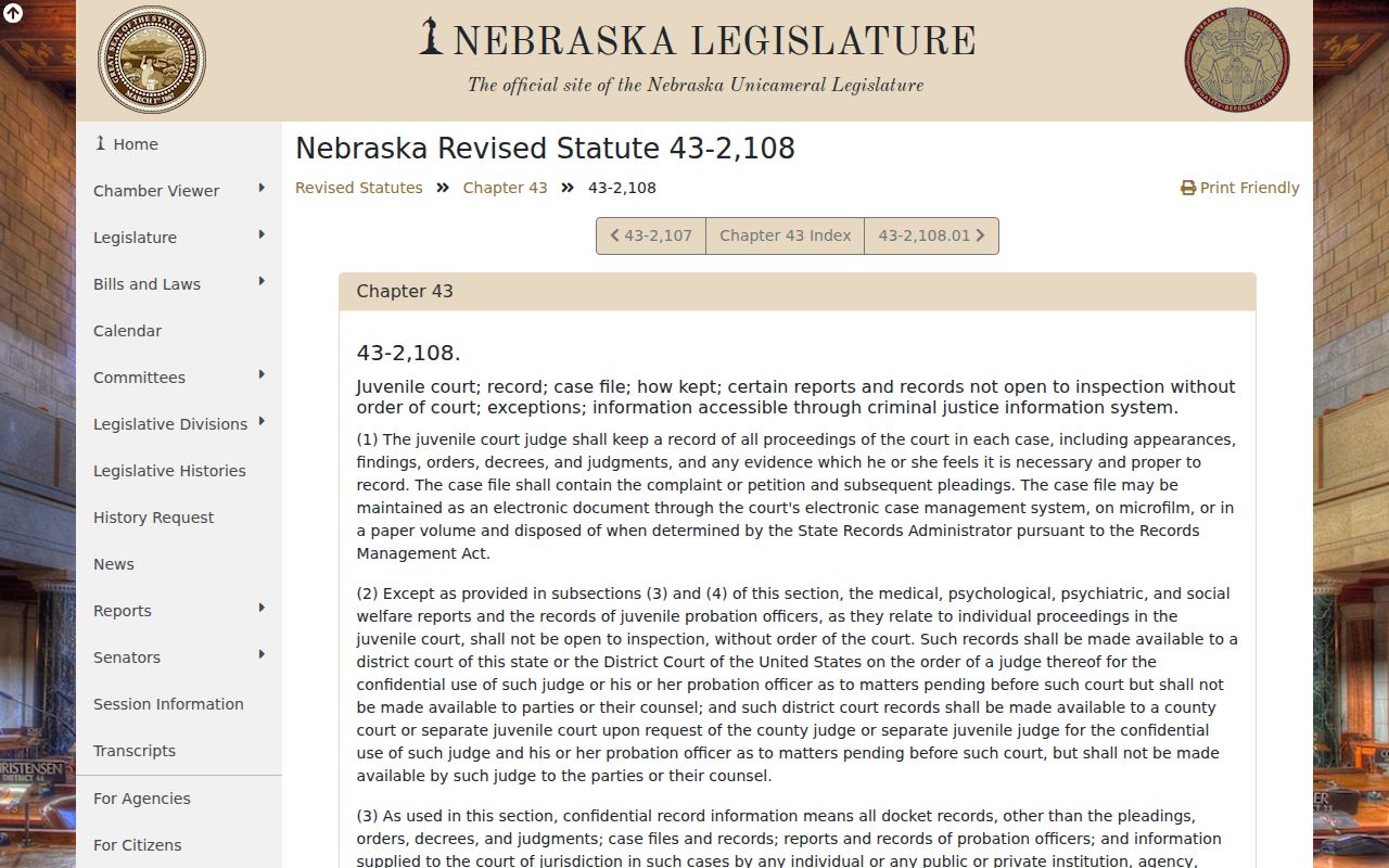 Garden County criminal docket juvenile record access statute