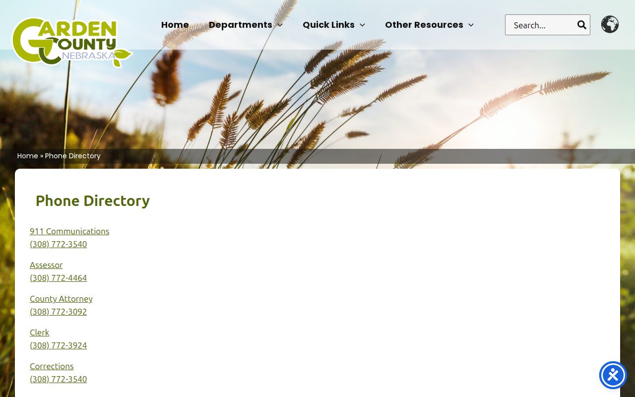 Garden County court docket county phone directory court clerk contact