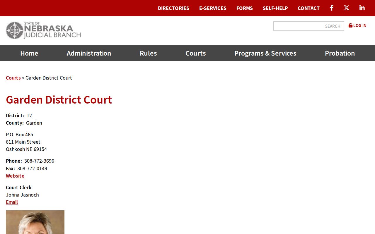 Garden County court docket District Court contact and jurisdiction information