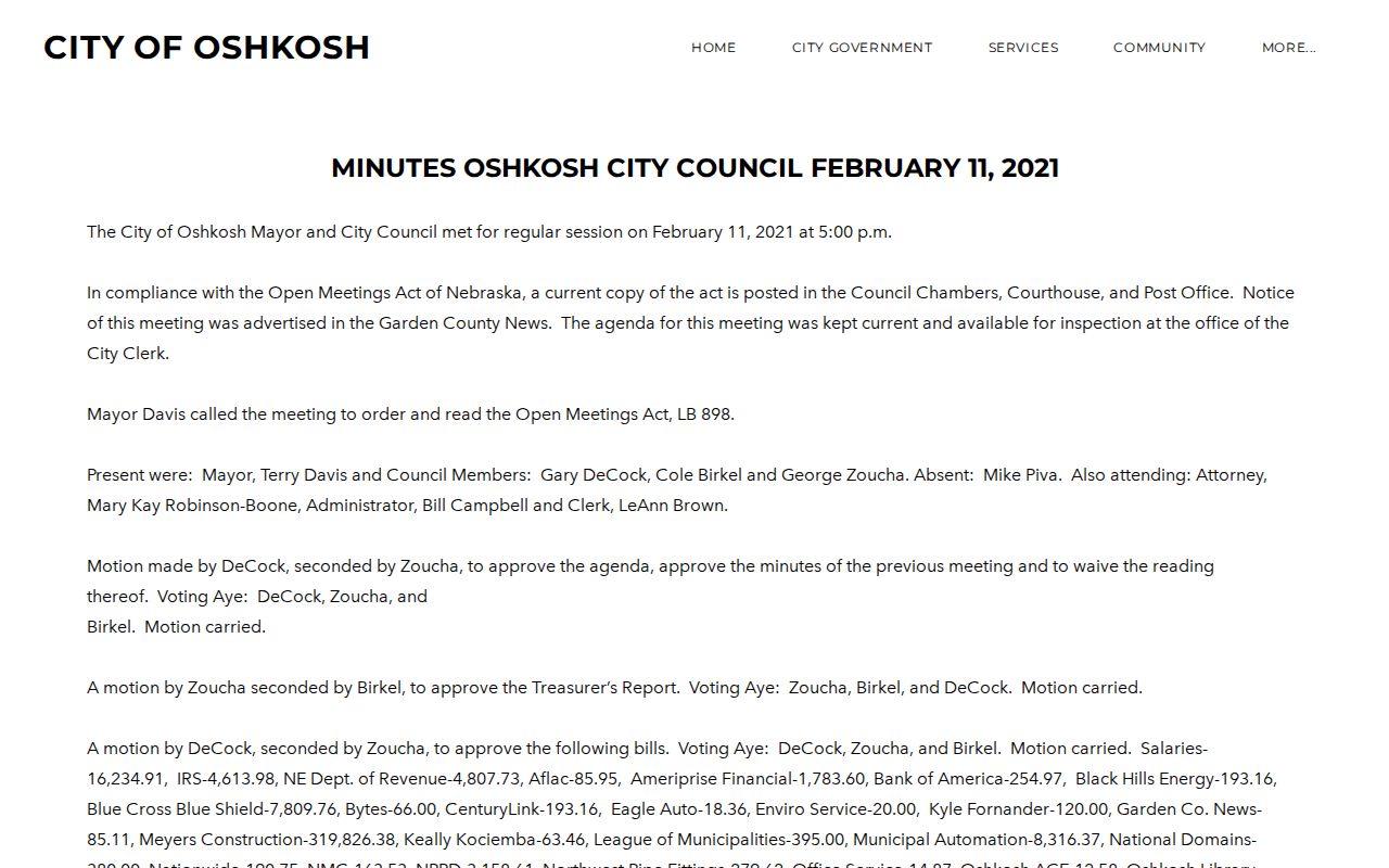 Garden County court docket source showing Oshkosh citation prosecution context